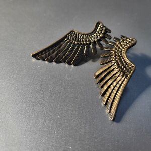 Brass Angel Wing Earrings